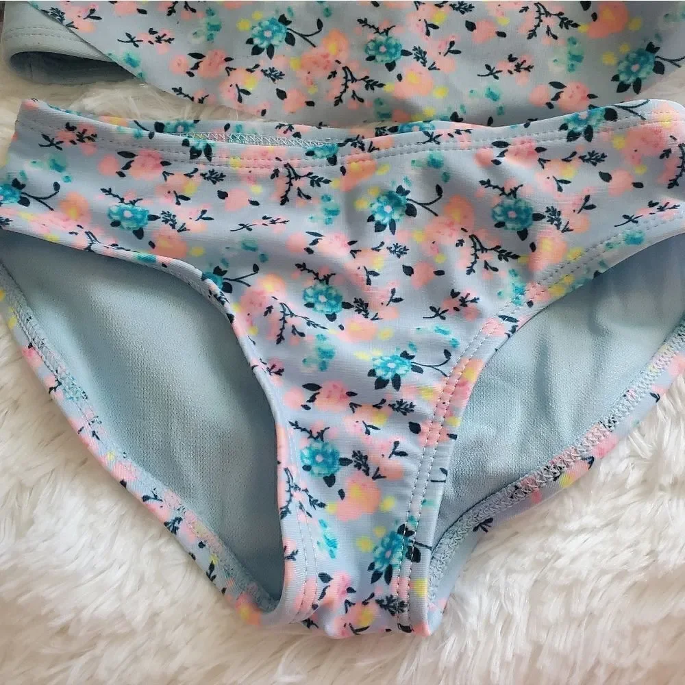 Girl's Floral Two Piece Bikini Size XS (4/5)